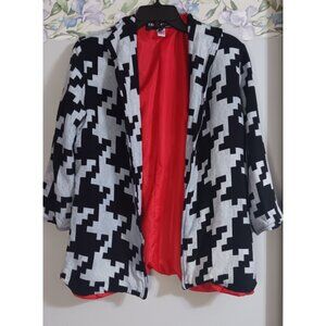 Painted Pony Medium Vintage Geometric 80s Classic Business Casual Open Coat